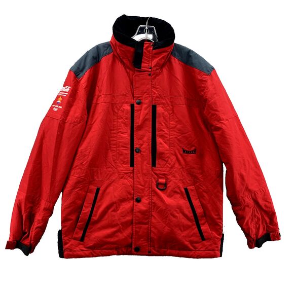 VTG Marker Jacket 2002 Salt Lake Winter Olympic Men Small Red Coca-Cola‎ Puffer - Picture 1 of 12